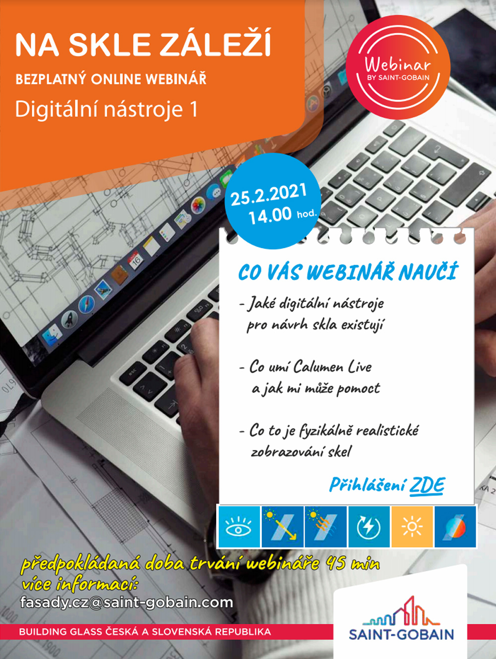 CalumenLive online digitálny nástroj na výpočet vlastnostní skla online, Saint-Gobain Building Glass
