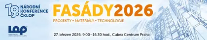 ČKLOP 2026 - 19 národní konference - Fasády 2026. Česká komora lehkých obvodových plášťů