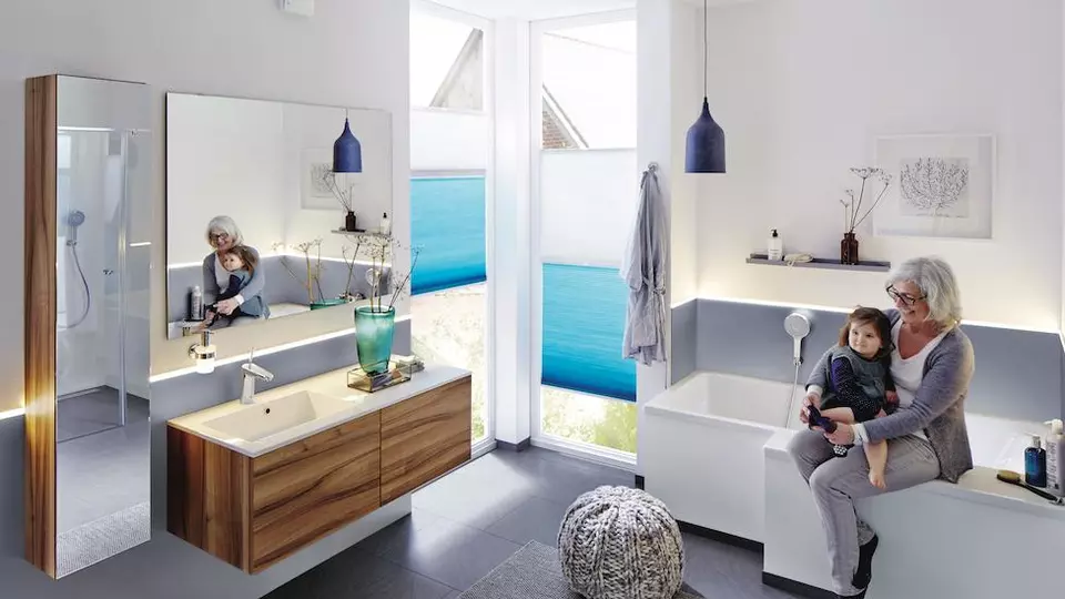Moderní designové zrcadlo do koupelny anad umývadlo, obdélnikové jednosmerné samolepící zrcadlo obdélnikové