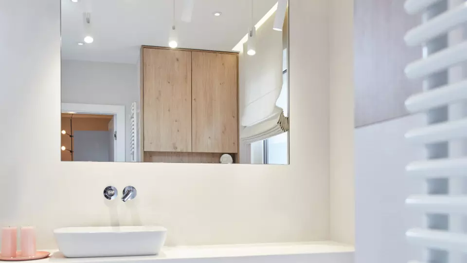 Designové zrcadlo do koupelny nad umývadlo, jednosmerné chytré nástenné obdélnikové zrcadlo