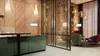 Lakované designové sklo do hotelové lobby, sklo na míru, barevné ornamentní sklo